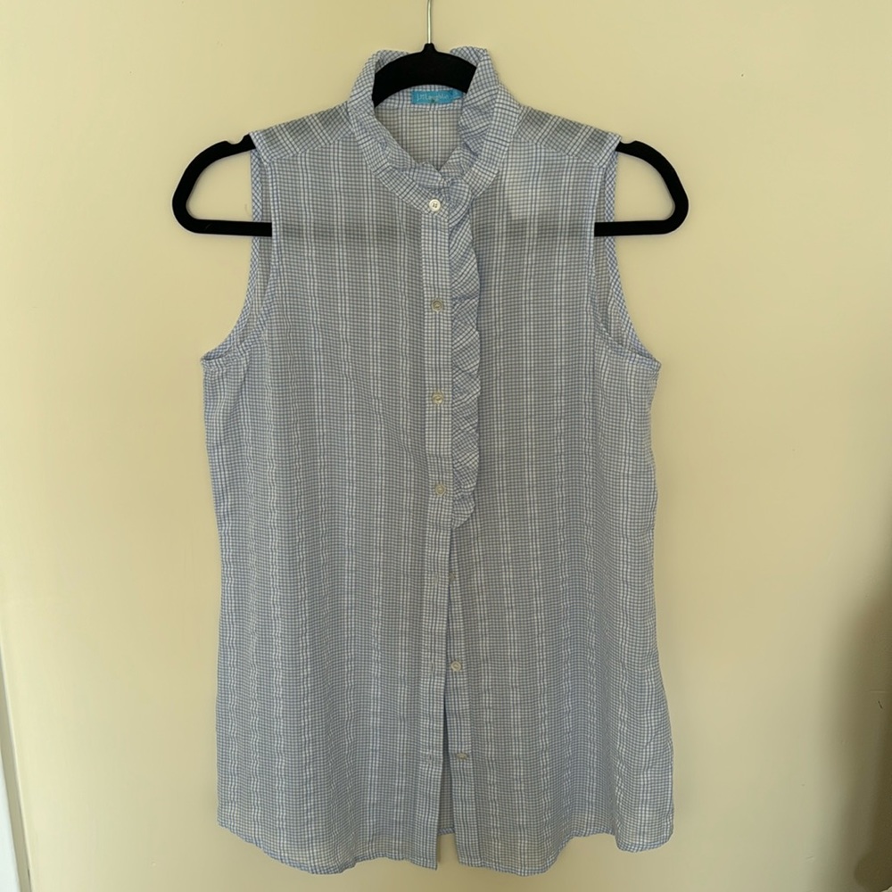 J. McLaughlin Sleeveless Button Down Size Small